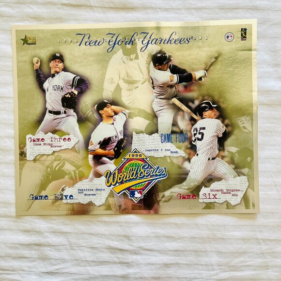 POSTER -New York Yankees. 1996 WORLD SERIES CHAMPIONS. Measures 14 x 11, - Picture 5 of 7
